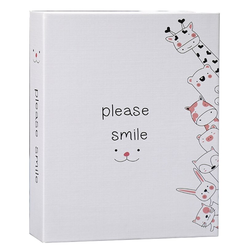 Cartoon Print 7" Photo Album 100 Photos Memory Books Horizontal and Vertical Portable Family Photo Scrapbook Album Home Retailsa