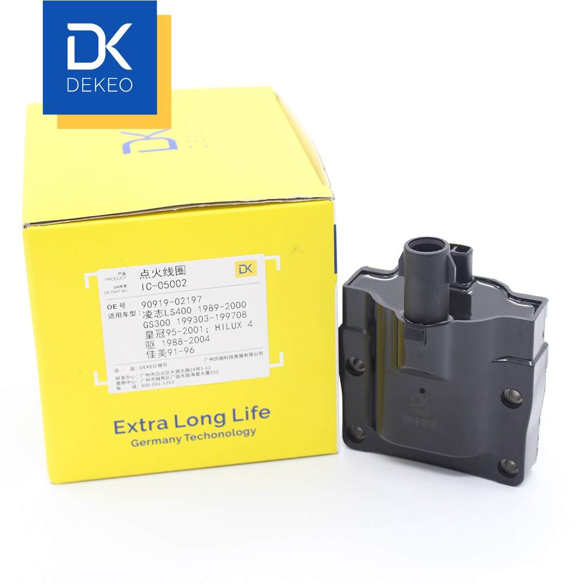 DEKEO bobinas de encendido para Lexus LS400 GS300 corona HILUX 4 conducir Camry 90919-02197