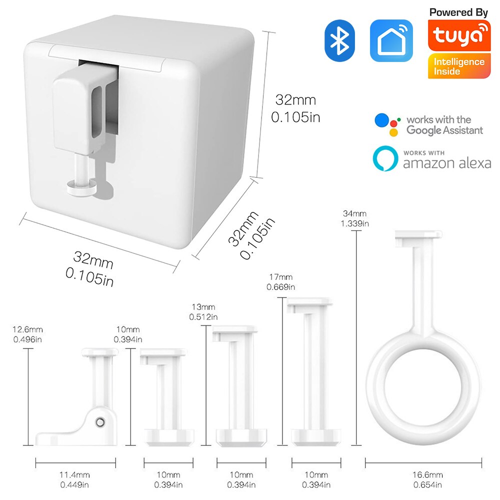Tuya Bluetooth Smart Fingerbot Schakelaar Bot Knop Pusher Afstandsbediening Smart Home App Voice Control Voor Alexa Google Assistent: Combination1
