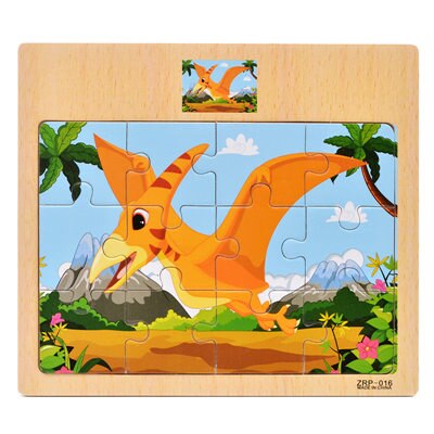 Bambino Giocattoli di Legno 3D Jigsaw Puzzle Di Cartone Animato Animale/Veicolo/Oceano/Dinosaur Puzzle Bus Puzzle Intelligenza Educativo Di Natale: 16