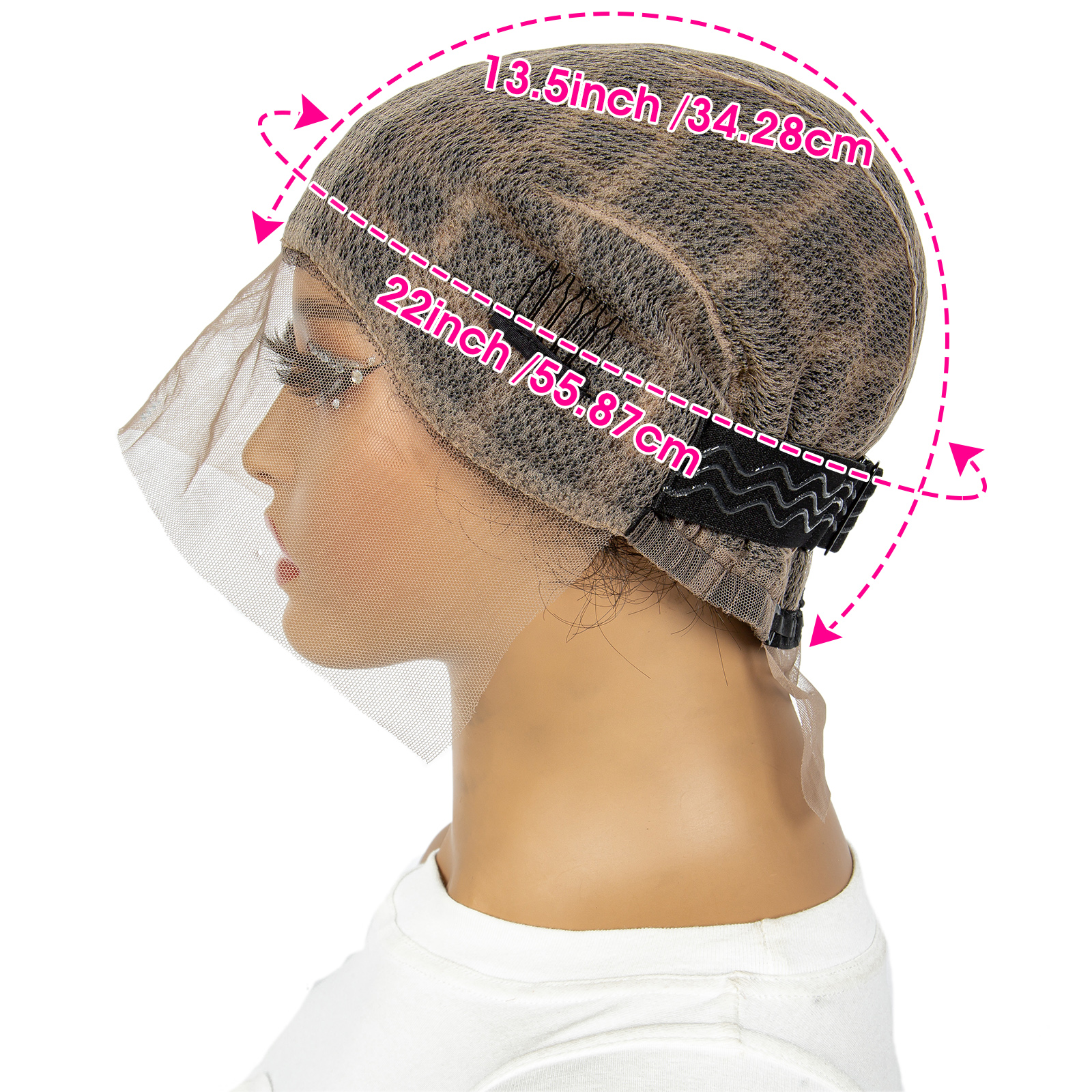 Kanten gehaakte pruikdop Gevlochten pruikdop voor zwarte vrouwen Kanten voorkant Pre-knoop Volledige kanten pet HD Volledige kanten gehaakte pet met babyhaar
