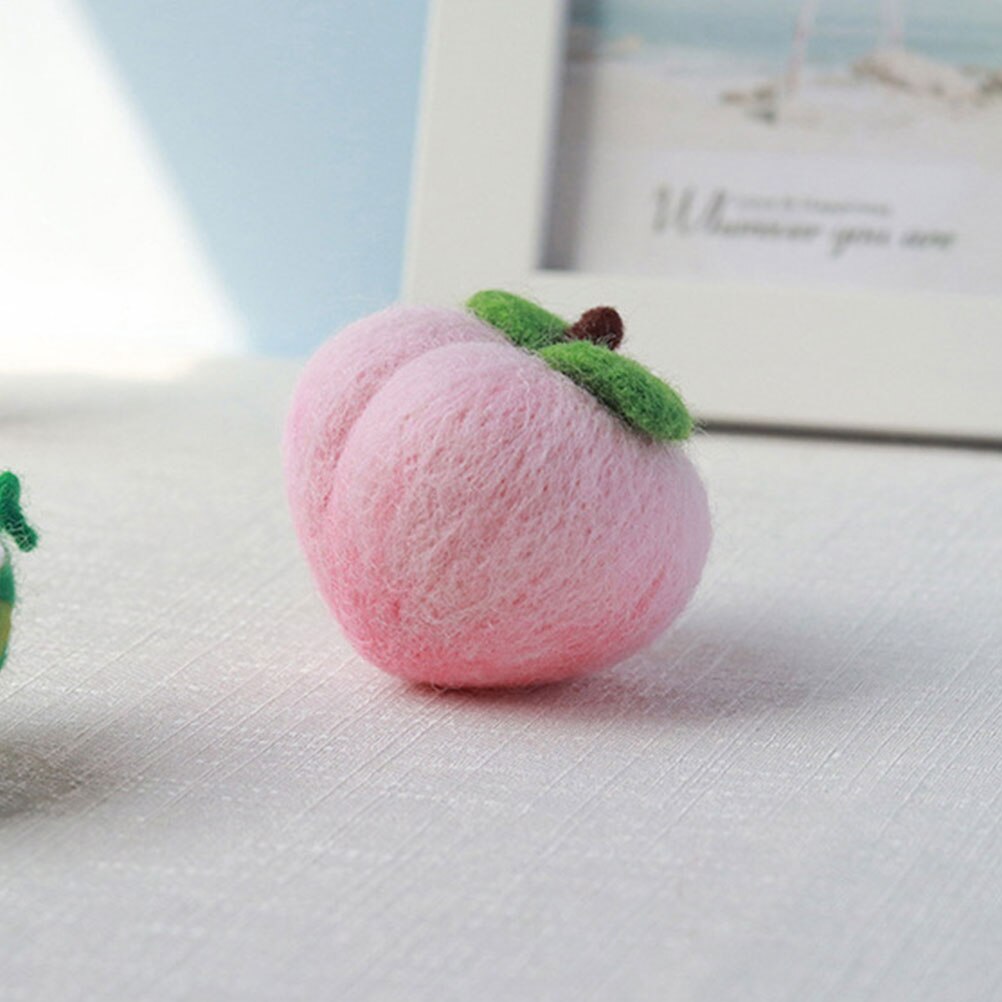 1 Juego de adorno colgante de fruta de lana artesanal, artesanía de lana de fieltro de fruta, costura de boda, accesorios para manualidades de lazo de pelo 2022
