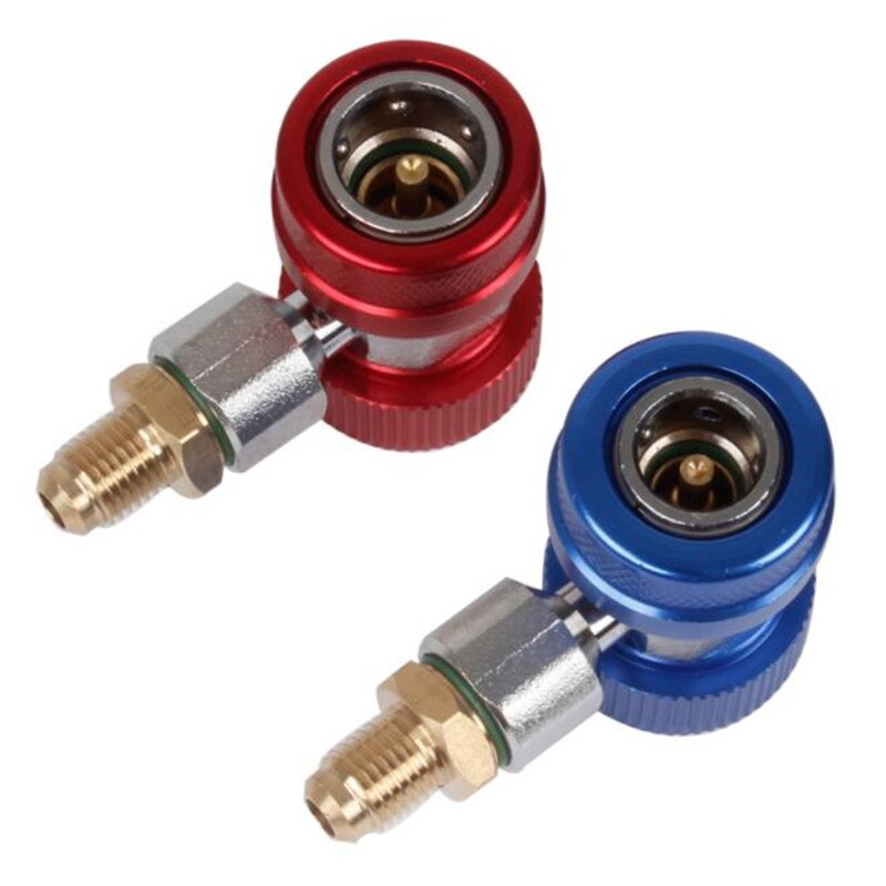 R134a Hoge &amp; Lage Druk Quick Connector Adapter Coupler Auto Automotive Koelmiddel Verstelbare Quick Connector: Low and high
