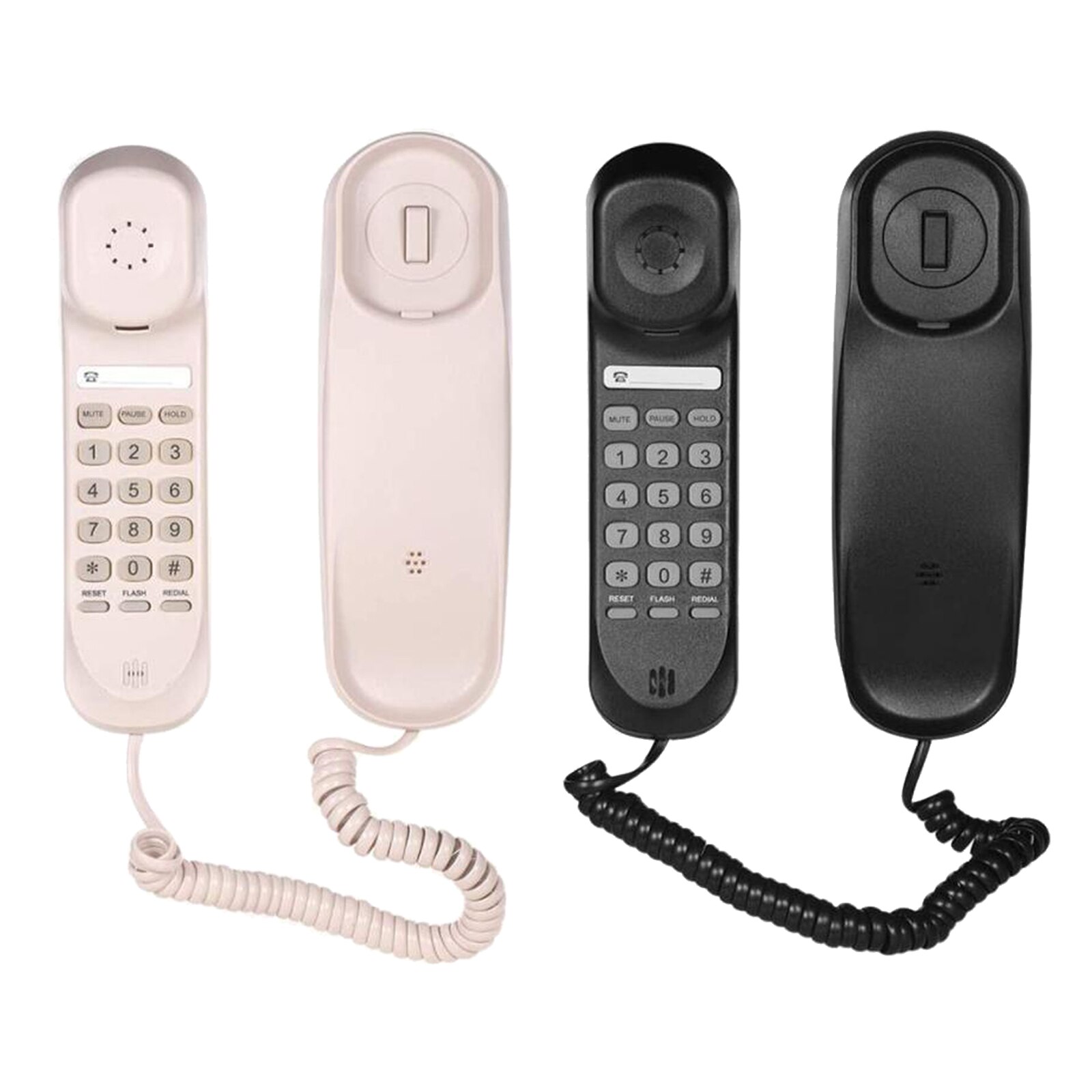 Mini telefone fixo fixado na parede telefone fixo telefone fixo com fio telefone fixo para o hotel da casa do negócio do escritório