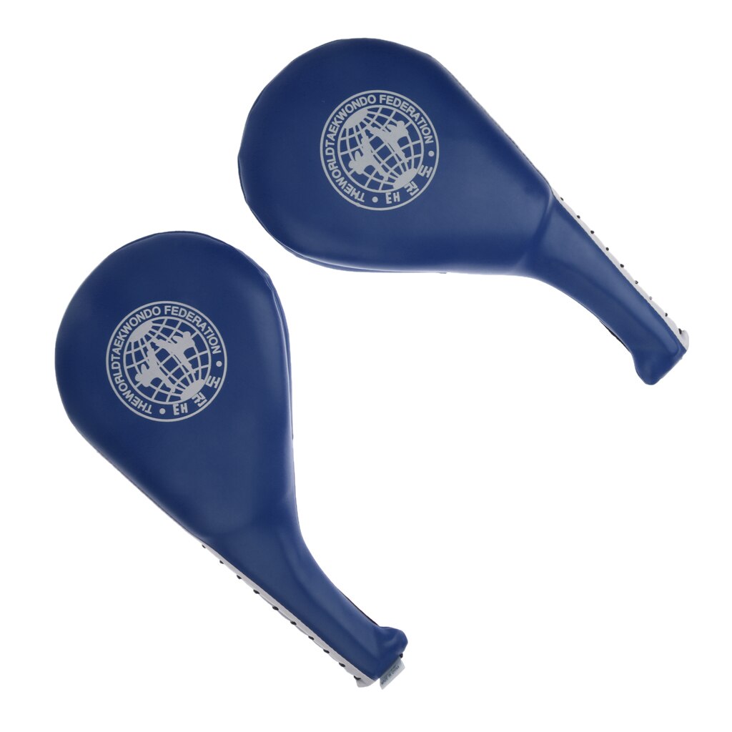 2 Pieces Taekwondo Karate Kick Strike Floppy Paddle/Clapper Target Pad Blue