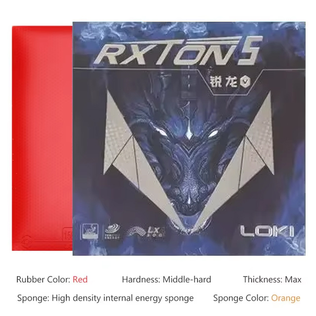 Loki rxton 1 3 5 7 tênis de mesa borracha pegajosa ping pong borracha topsheet com esponja elástica pré-intonizada loki borracha paletas de