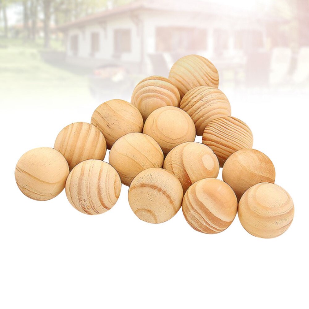 100 stuks natuurlijke cederhouten ballen kamferhouten ballen mottenwerend voor laden, opbergdozen en kasten