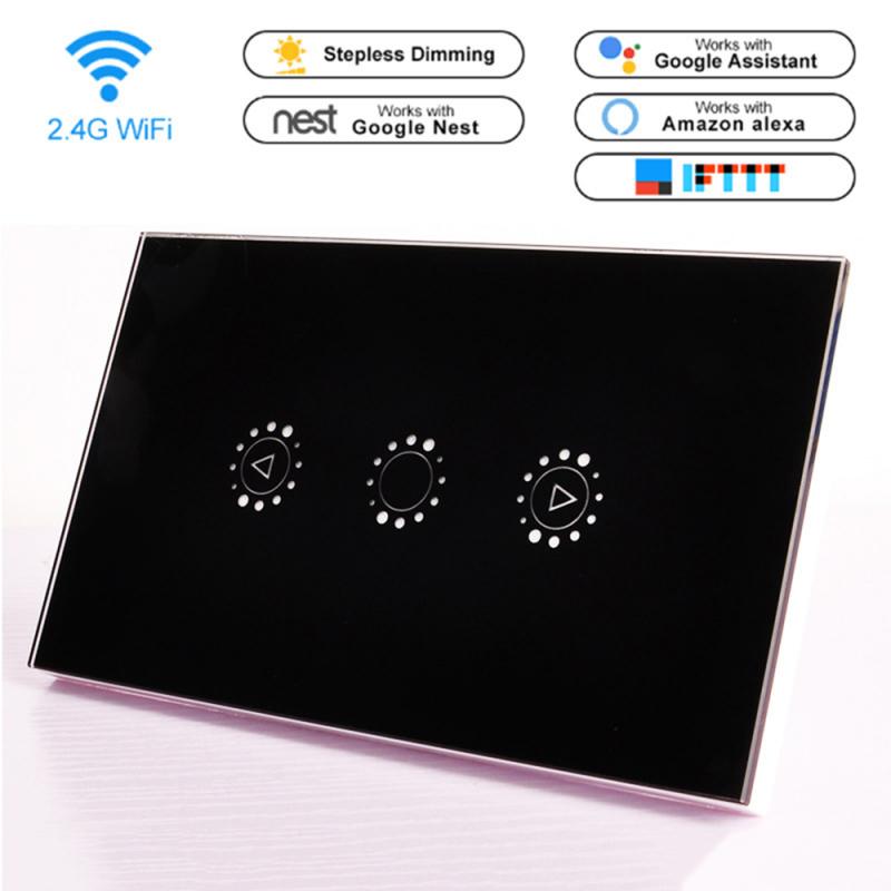 WiFi Smart Touch Dimmer Switch APP Light Control Smart Light Switch Universal Breaker Timer Wireless Remote Control Works Switch