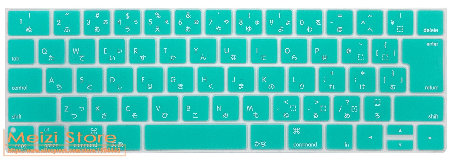 Japanese Japan keyboard cover skin protector For Apple Macbook Pro 13 15 Model A1706 A1707 With Touch Bar: whiteblue