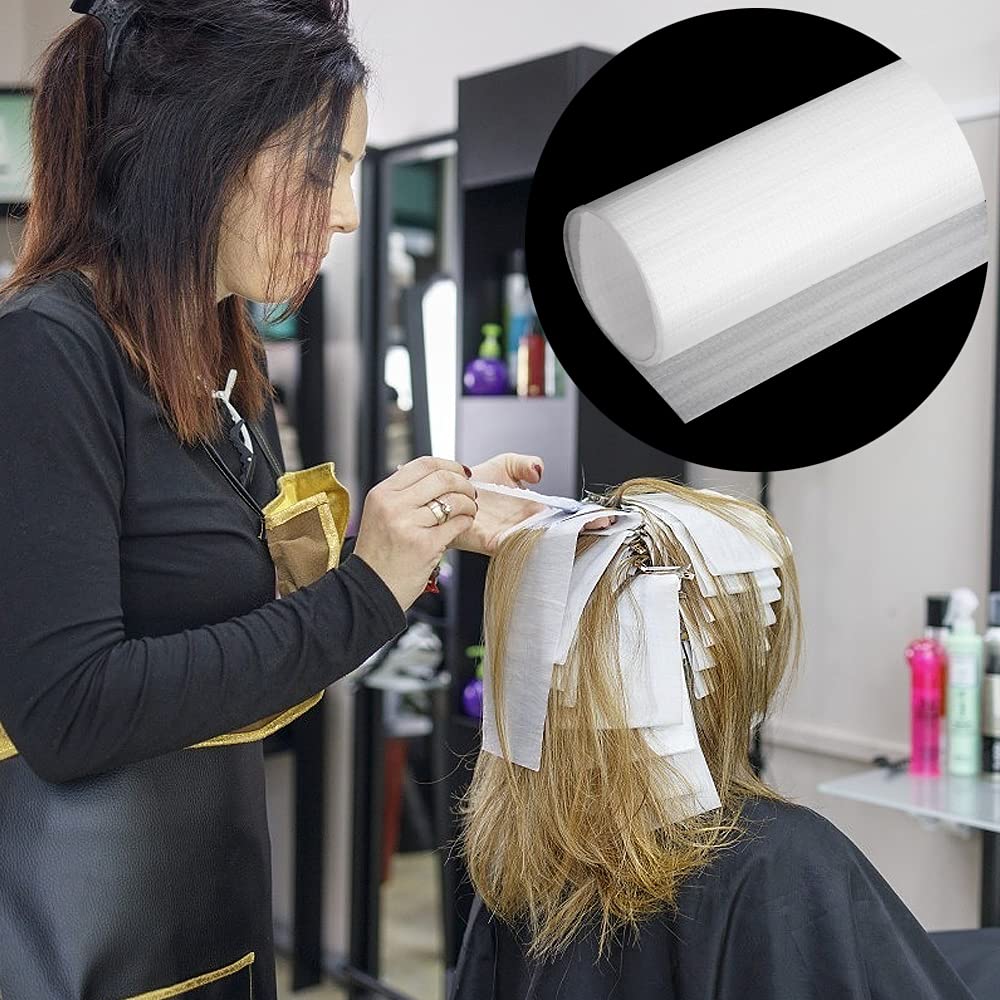 100PCS Reusable Foam Hair Wraps Hair Dye Paper, Hair Coloring Highlighting Strips For Salon Barber Hair Stylists