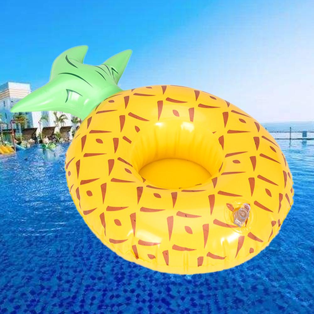Cartoon Fruit Pineapple Cup Holder Inflatable Water Pool Toy Coaster Floating Drink Cups Holders