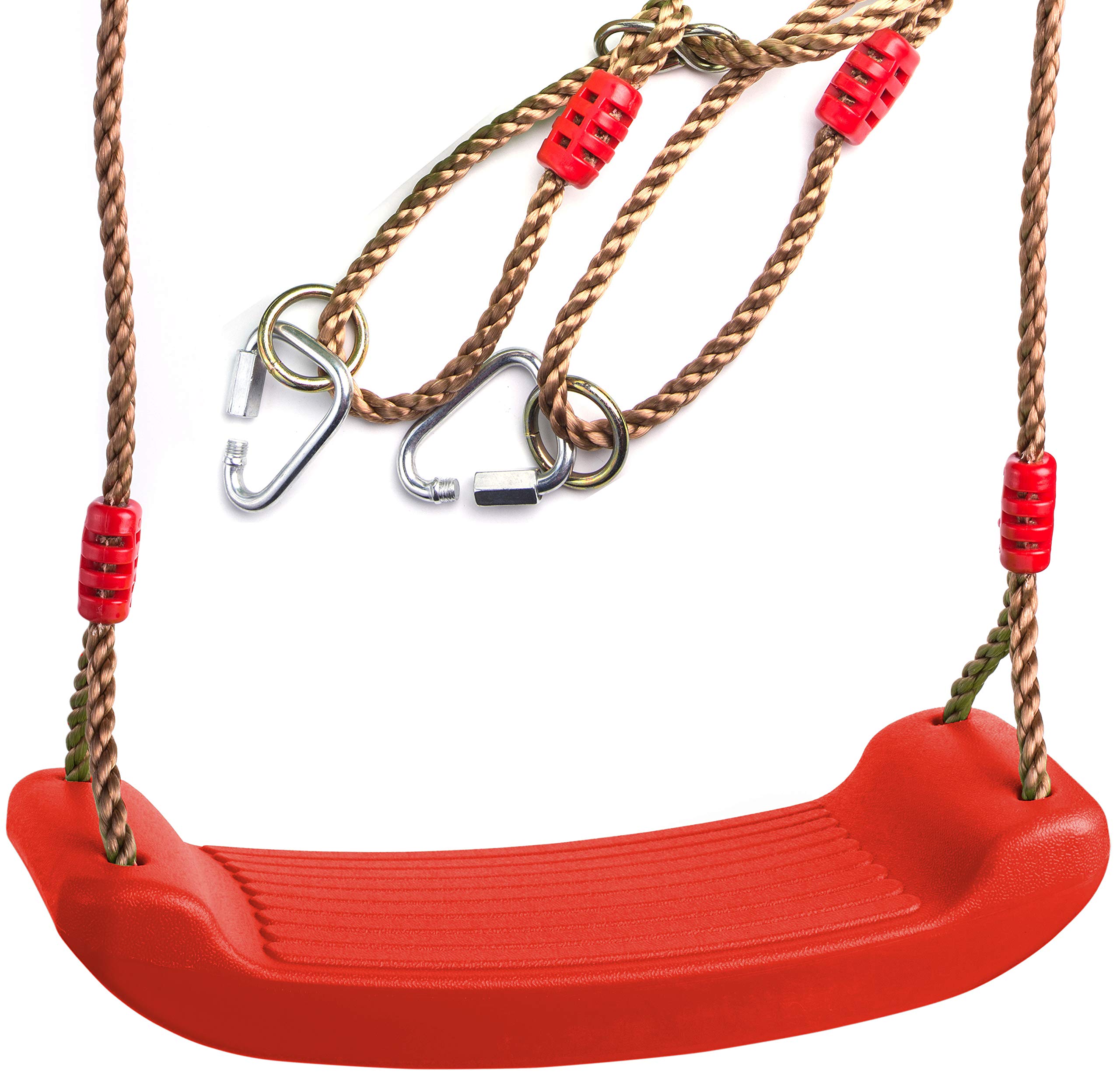 Plastic Swing Seat,Kids Swing Seat With 6.6ft Adjustable Rope, Green Swings With Non Slip Tape For Backyard Playground Indoor Outdoor