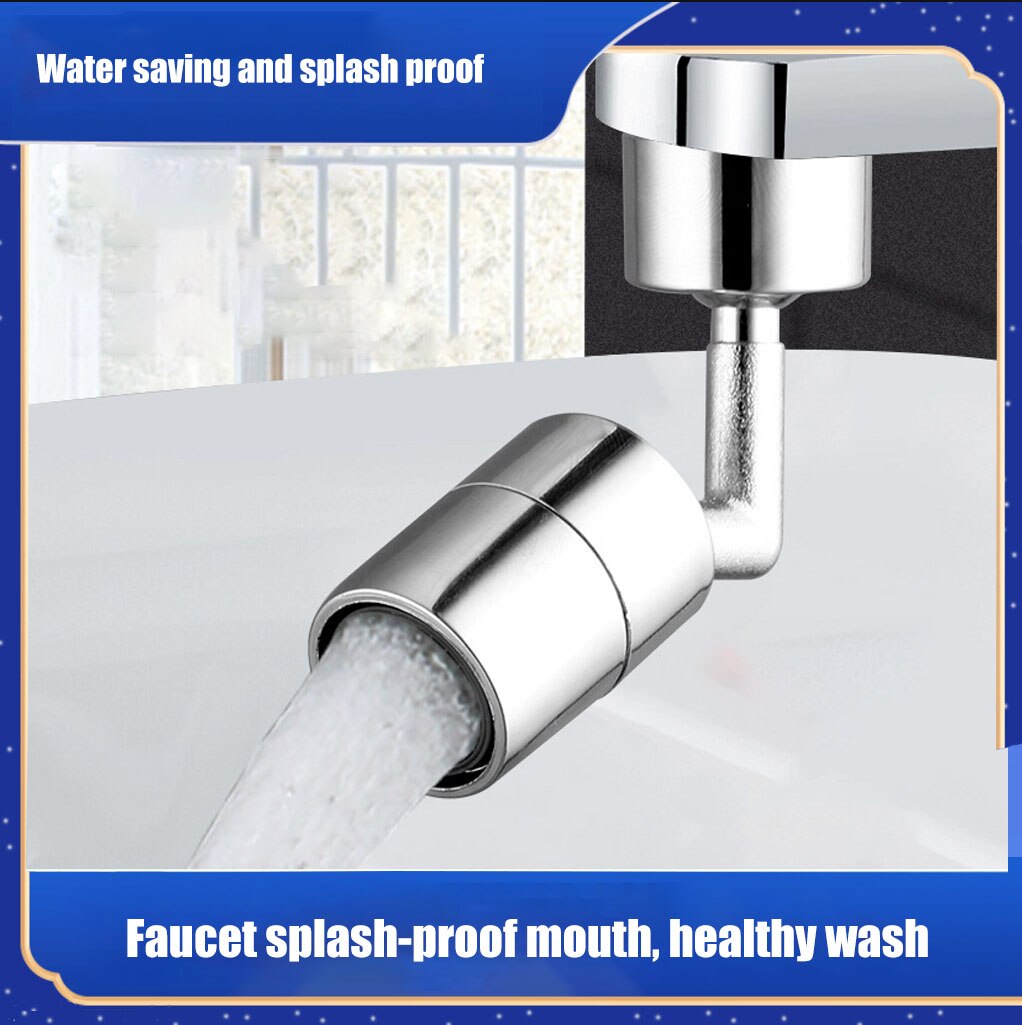 Water Tap 720 Graden Universal Swivel Kraan Splash-Proof Uitloop Waskolf Wassen Gezicht Wassen Verlengen Mondwater Artefact