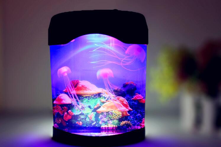 Simulatie Van Elektronische Kwallen Decoratieve Aquarium Kleurrijke Kwallen Desktop Kleine Aquarium Ornamenten Aquarium Accessoires: Default Title
