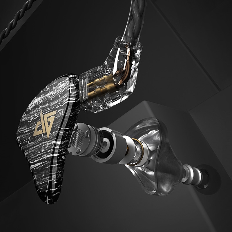 AUGLAMOUR T100 Graphene coaxial double moving coil In ear Monitor Earphone HIFI Bass Headset With Detachable Cable PK F300