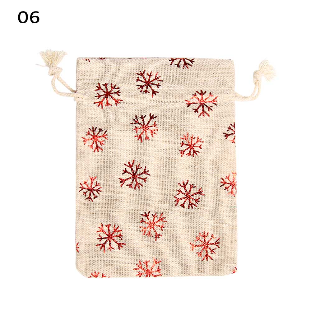 Portable Drawstring Bags Girls Draw Pocket Women Travel Pouch Christmas Print Jute Bags Drawstring Pouch: 06
