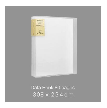 A4 File Pouch Bill Folder 10/20/40/60/80/100 Pages Data Book Large Capacity File Folder Portfolio Display Book Office Stationery: 80 pages