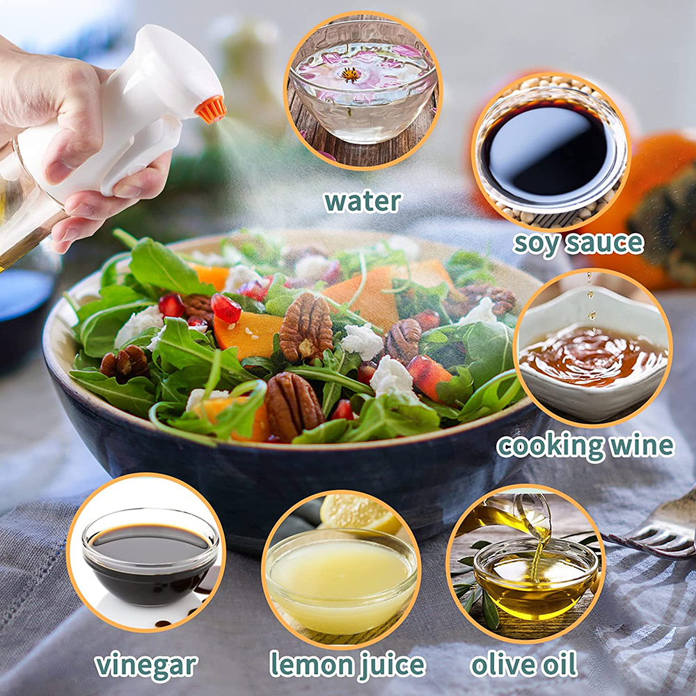 2 stuks oliespuit voor koken, verbeterde olijfolie spuitfles spuitdispenser voor luchtfriteuse, salade, bakken, frituren, barbecuegereedschap