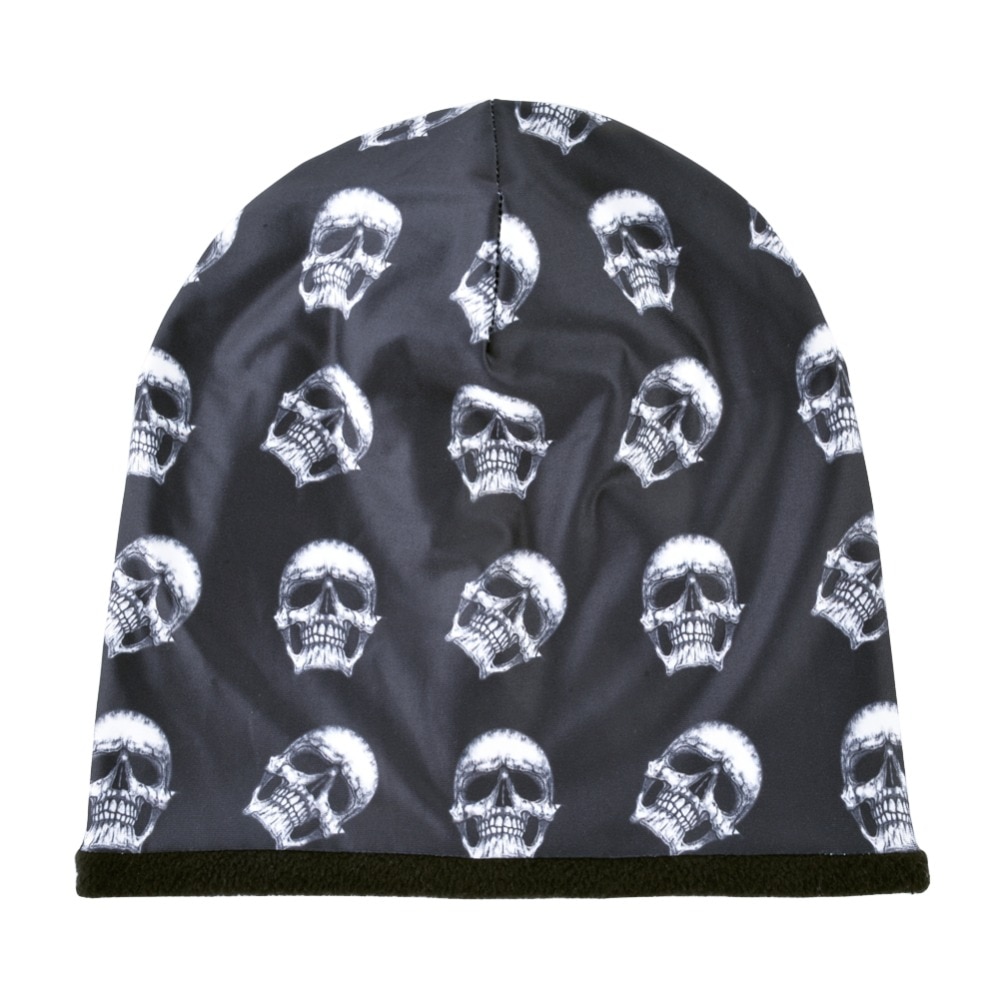 super kule hodeskalle mønster hattemaker til menn og kvinner personlighet 3d trykk hofte hopp caps unisex vinter varme skullies beanies gorros