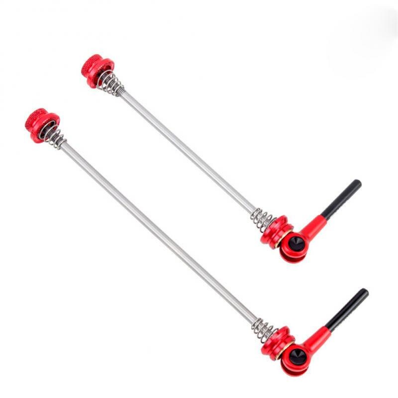 Bicycle Titanium Axle Quick Release Skewer Ultralight 130-135mm Rear Wheel Quick Skewers For MTB Mountain Bike Accessories: 02 Red