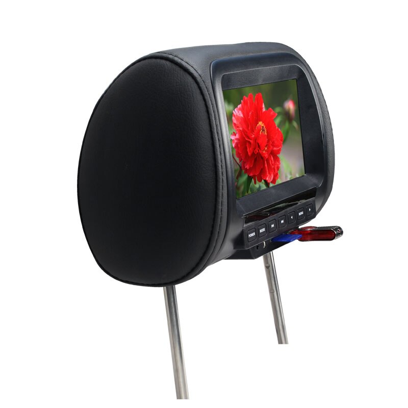 7 Inches MP5 Headrest Monitor Car Monitor TFT LED Digital Screen Player for Car Support SD Card,MP5, USB Card