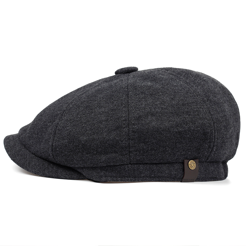 Newsboy Cap Men's Twill Cotton Eight Panel Hat Women's Baker Boy Caps Retro Big Large Hats Male Boina Black Beret