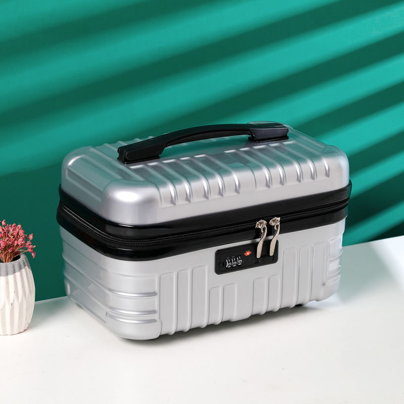 Maleta de viaje de 16 pulgadas, Mini estuche de maquillaje de mano, organizador de viaje, caja de cosméticos para mujer, estuche de maquillaje, caja con contraseña, estuche de embarque: Verde