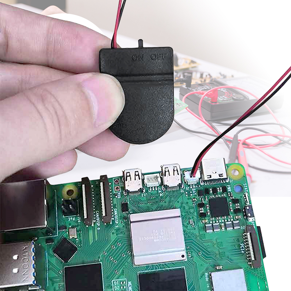 Boîtier de batterie RTC pour Raspberry Pi 5, support d'horloge en temps réel avec ou sans batterie, kit de batterie pour RPI 5 Pi5, 10 pièces