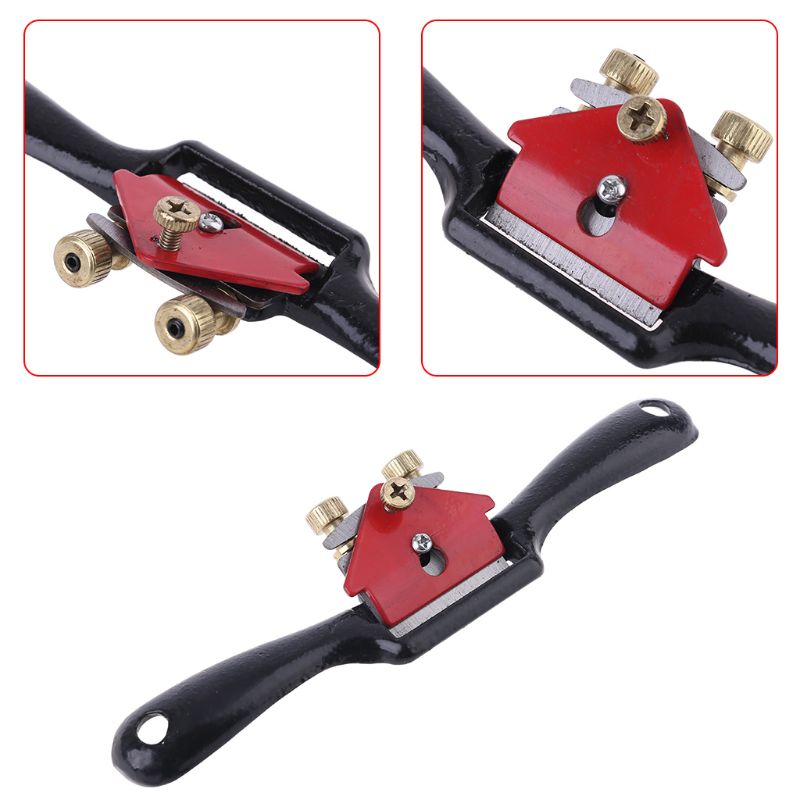 9\"Adjustable Wood Craft Metal Blade Spoke Shave Plane Woodworking Hand Tool