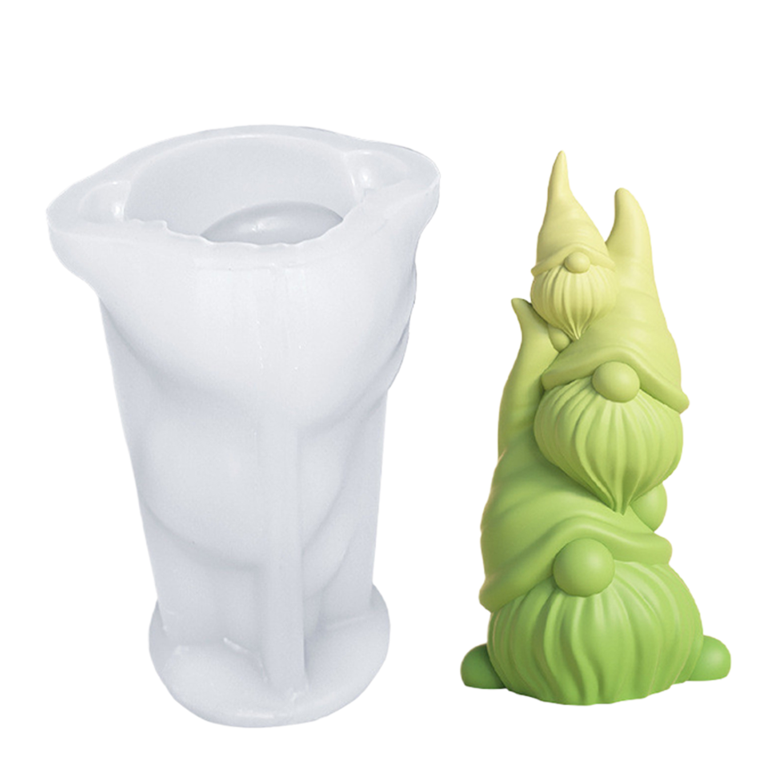 DIY Candle Silicone Mold 3D Gnome Christmas Handmade Gypsum Soap Cement Resin Molds Festival Xmas Candle Making Supplies