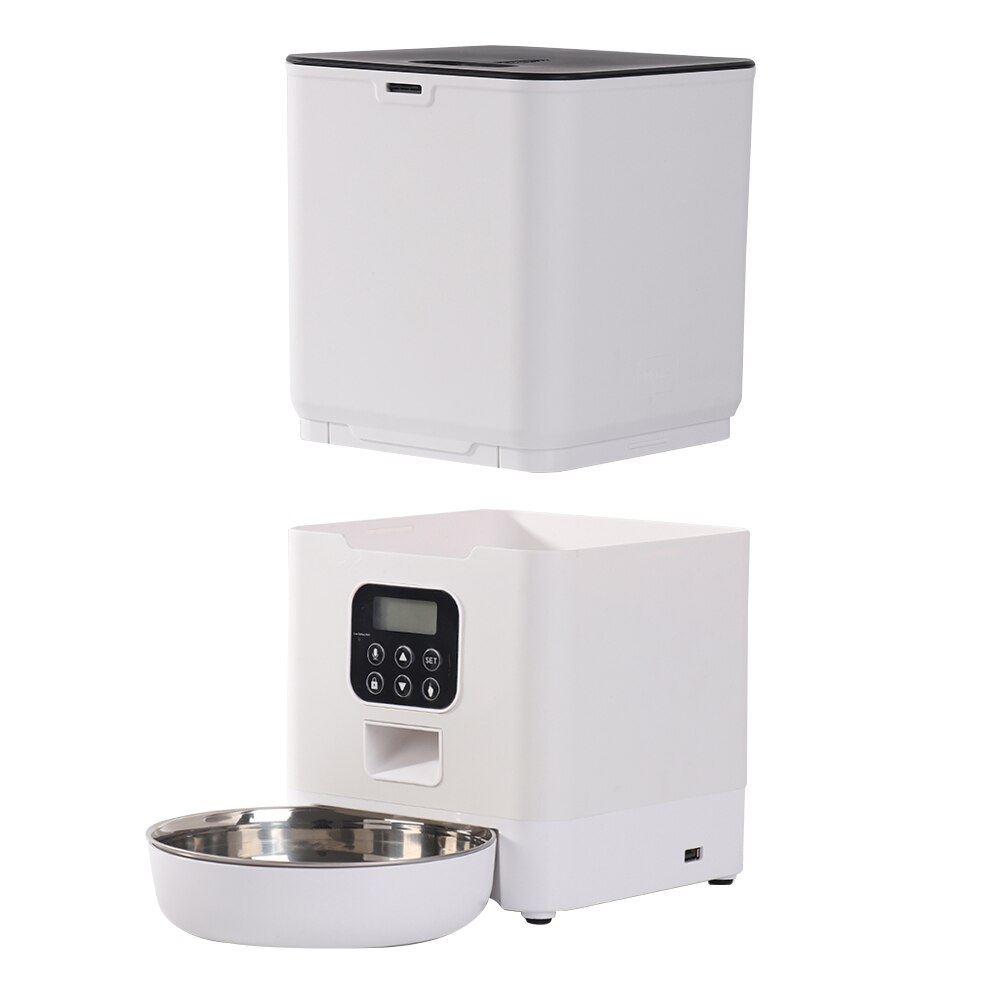 6l 4.5l 3.5l automatisk smart slow food foderautomat til kæledyr timing foderautomat kat hund elektrisk tørfoder dispenser foder 24 timers timer
