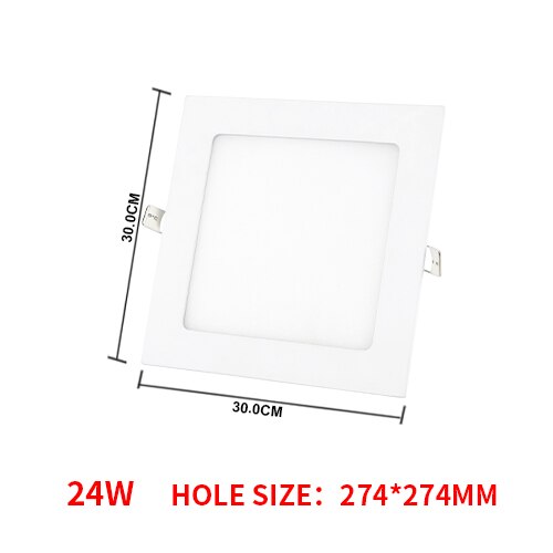 LED Light With App Control Ultra thin Downlight lamp 6W 12W 18W 24W led ceiling recessed grid downlight s: Square 24W