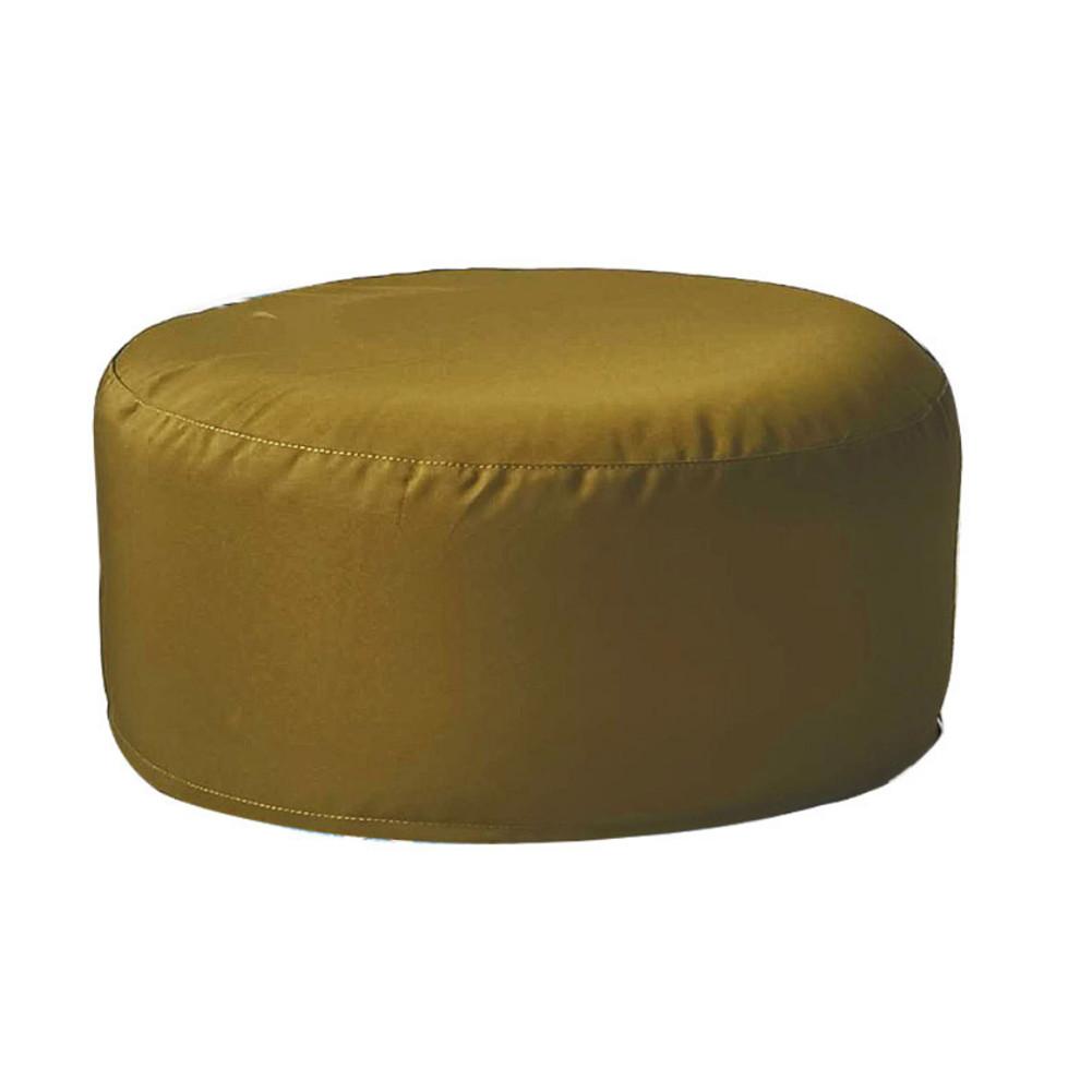 Inflatable Foot Stool Bean Bag Sofas Portable Round Foot Rest Pillow With Seat Cover Inflatable Foot Pad For Travel Home Office: Army Green