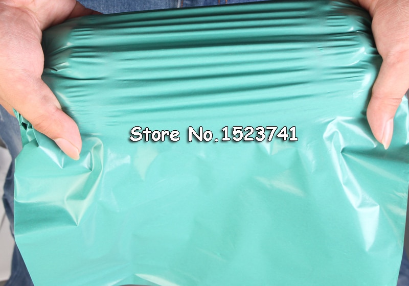 Hight 100pcs/lot Green Envelopes Poly Mailer BY Mail Plastic Mailing Bags Envelope 25*35cm