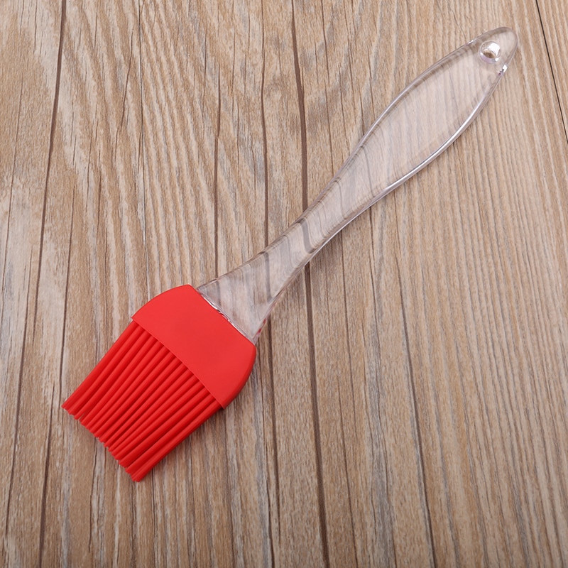 Brosse à Gel de silice haute température, outil de cuisson pour Barbecue, pâtisserie BBQ, badigeonner à l'huile en Silicone, manche en PP, outil de cuisine: large red