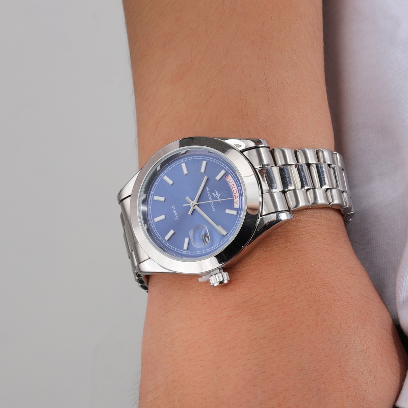 Modeuhr, lässige Uhr für Herren, Geschäft, Alltag, Edelstahl, Quarz-Armbanduhr, Uhr für Paare, Vater,