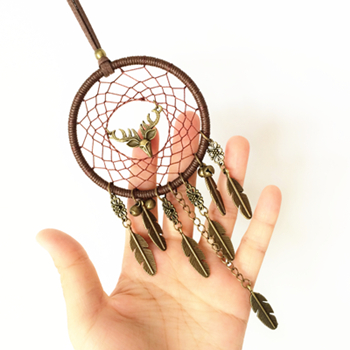 Auto hangende huisdecoraties dromenvanger auto thuis hangend met elanden en jingle bells het beste voor haar: 2