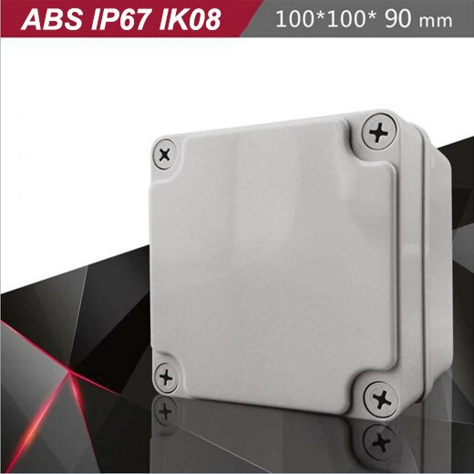 ABS shell small outdoor cable IP67 plastic waterproof junction box electronics enclosure: Red