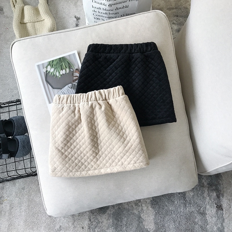 Bébé filles jupe enfant en bas âge enfants hiver épaissir jupes coton noir velours jupe enfants vêtements