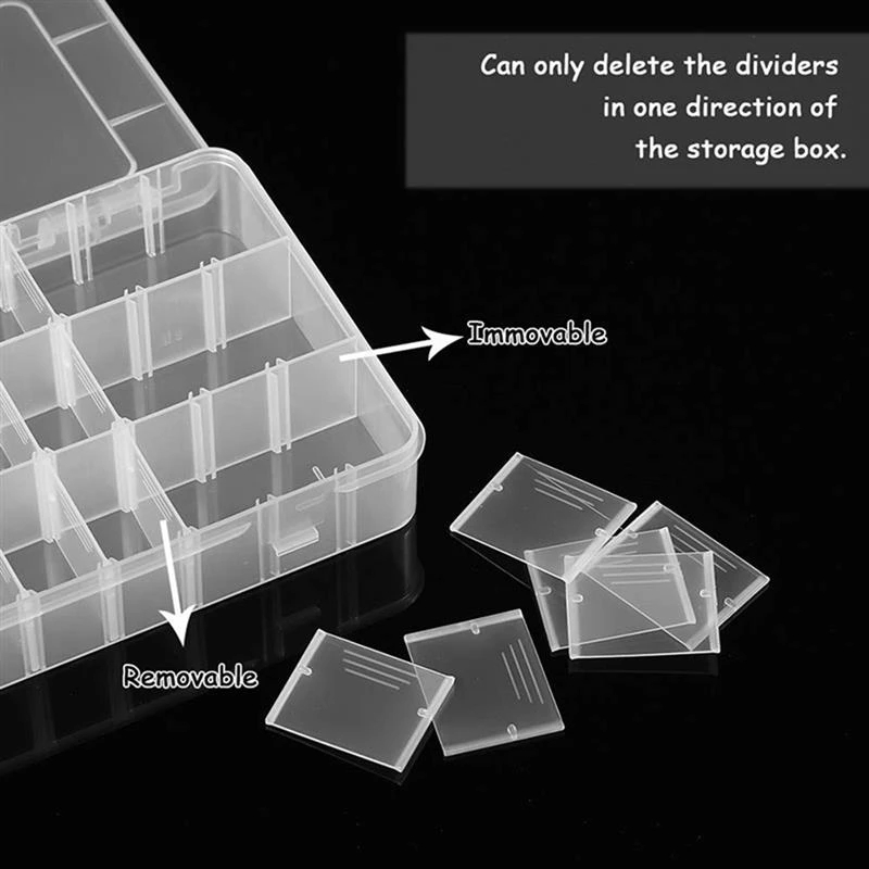 Transparent Plastic Embroidery Floss Storage Box Floss Bobbins Beads Storage Organizer DIY Cross Stitch Sewing Tools