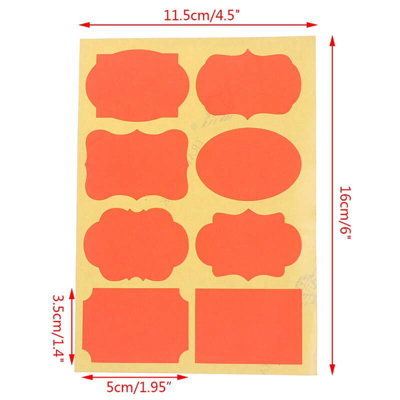40 pcs/5 sheeets Kleurrijke Krijtbord Board Spice Stickers Keuken Jampot Organisatoren Label Stickers Schoolbord Sticker