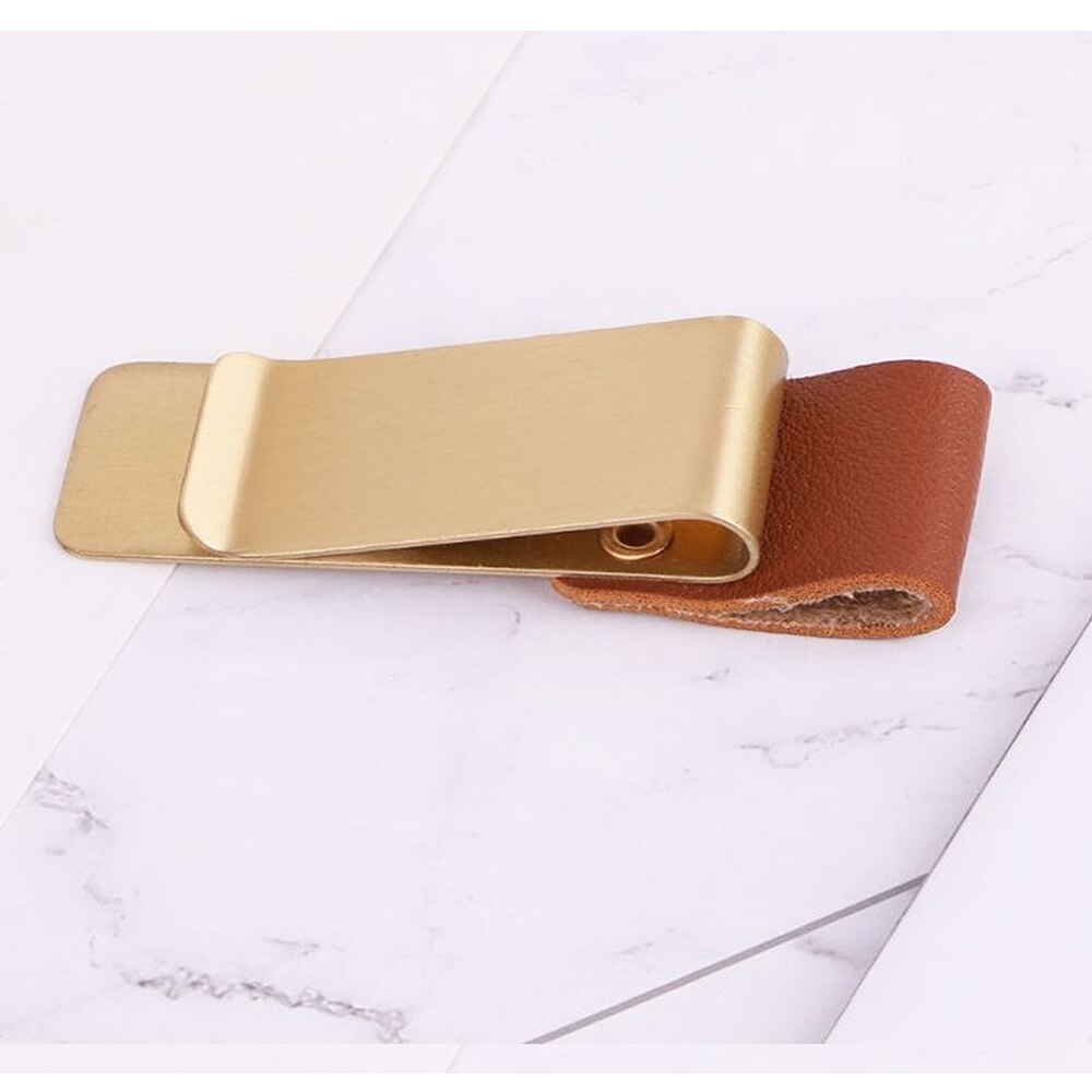 Pen Loop For Notebook Retro Leather Journal Notebook Pencil Holder Bookmark With Metal Clip