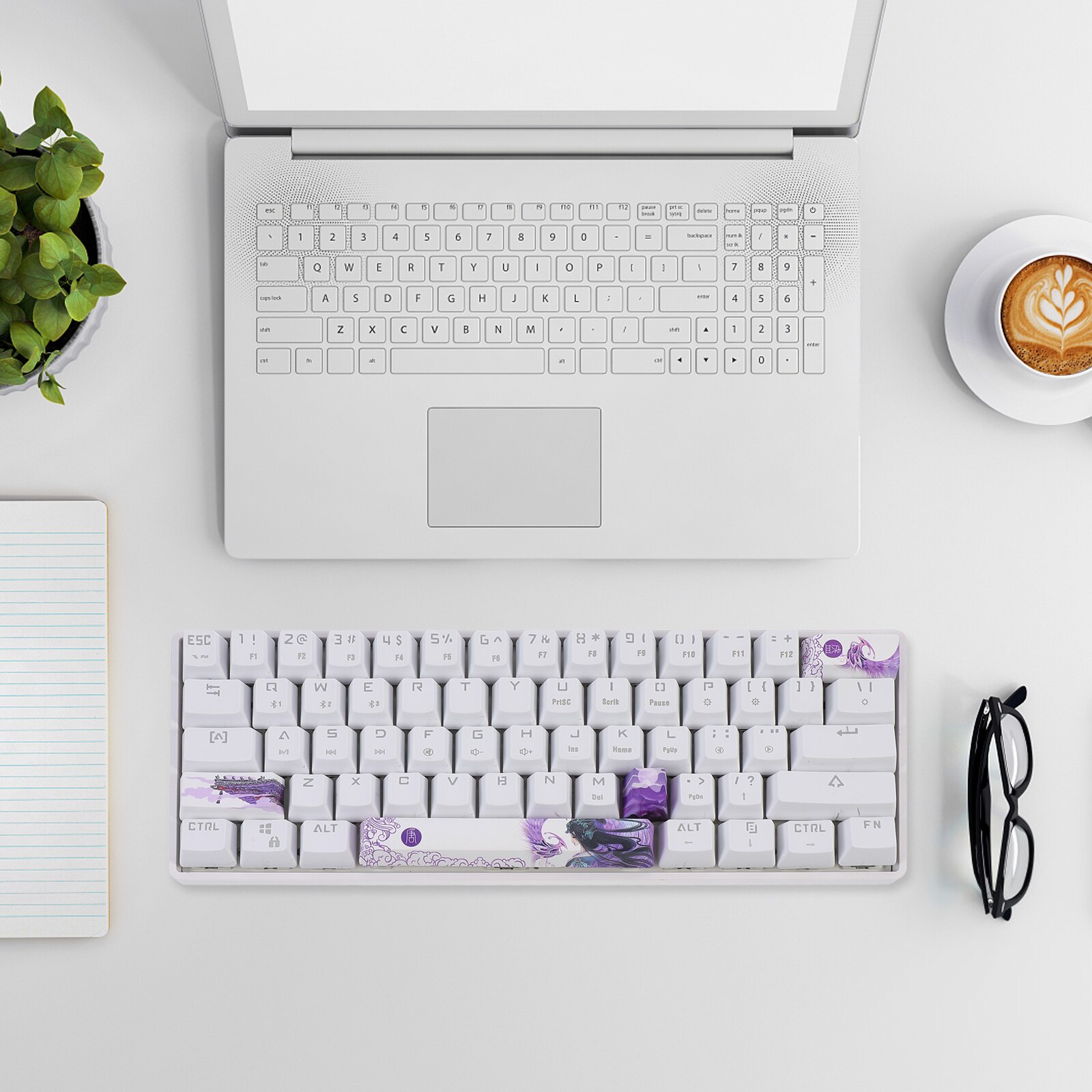 4pcs Lovely Keyboard Key Caps Home Computer DIY Keycaps Kit Keyboard Supply