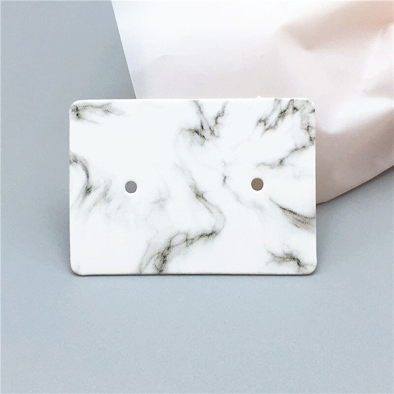 100 sztuk 2.5x3.5cm kolczyk karty opakowania stojak do kolczyków posiadacz karty karton papier typu Kraft tagi dla DIY biżuteria wyświetlacz: Grey marbled