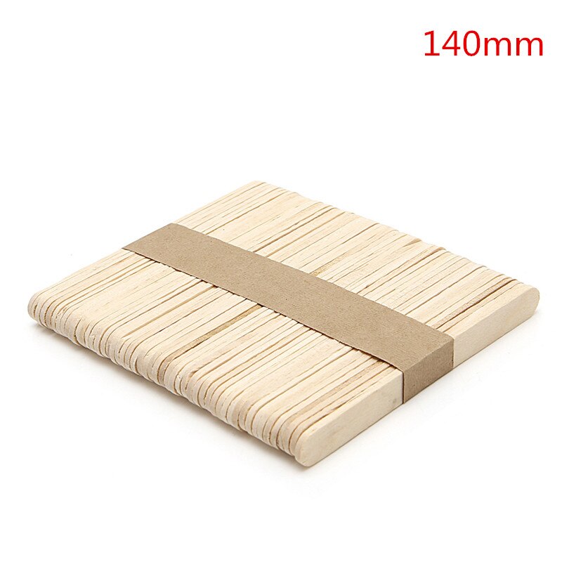 50Pcs DIY Ice Cream Stick Wooden Kids Hand Crafts Art Cake Making Children AUG15: 140mm