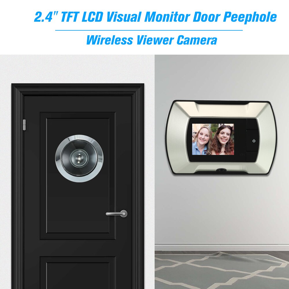 2.4 "tft lcd visuel skærm dør kighul trådløs seer kamera digital elektrisk kighole dørklokke skærm
