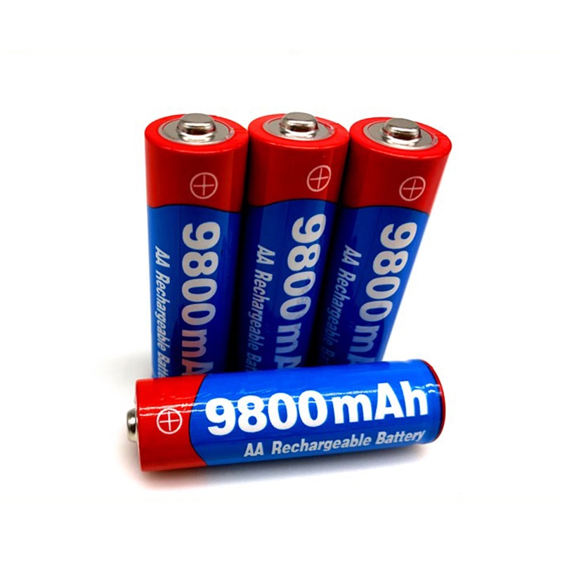 100% Aa Oplaadbare 1.5V 9800Mah 1.5V Ni-Mh Oplaadbare Aa Batterij Voor Led Licht Speelgoed camera Microfoon