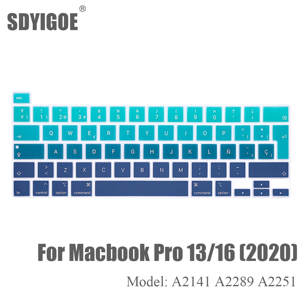 For macbook Pro13 pro16 keyboard cover With ñ Spanish protector Keyboard case Keyboard protective film A2289A2251 A2141