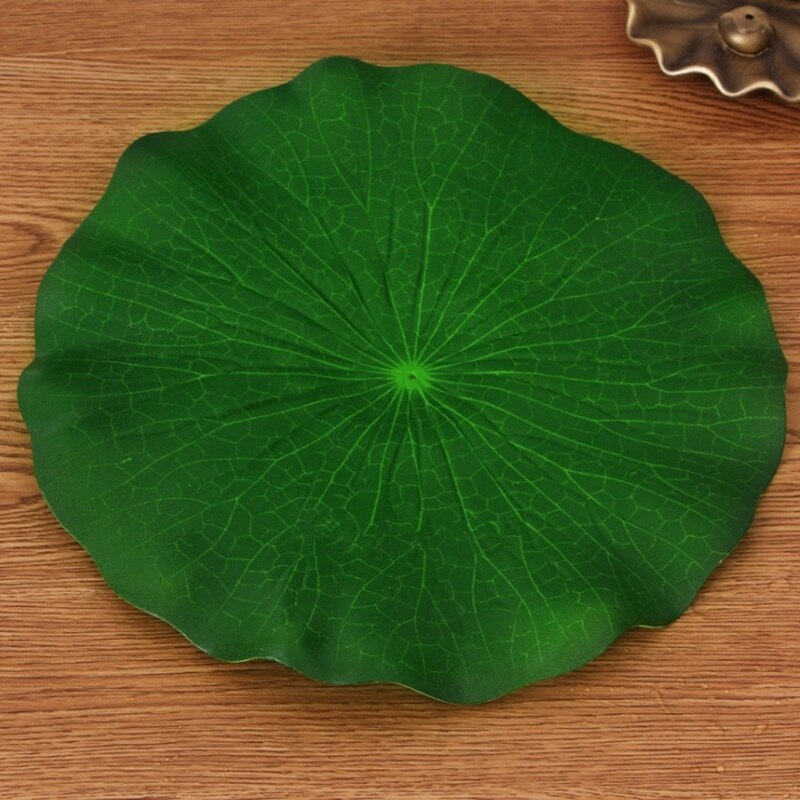 1pcs 10-60 Cm Real Touch Artificial Lotus Leaf Foam Flowers Water Lily Floating Pool Plants For Wedding Garden EVA Decoration: 28 cm