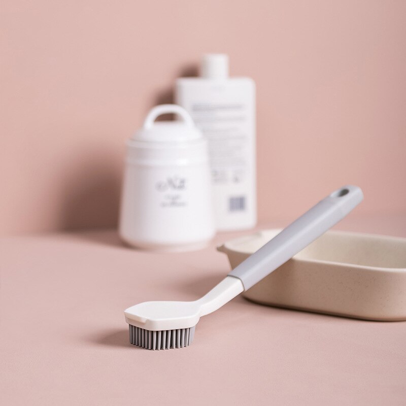 Dwukolorowa głowica grzywka z długim uchwytem pojemnik na pędzle robić mycia naczyń szczotka robić kuchni szczotka wielofunkcyjna robić użytku domowego